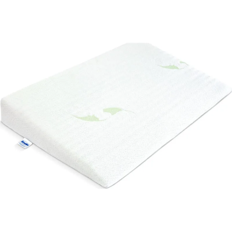 Sensillo Kojenecký polštář klín bílý Luxe s aloe vera 60x38