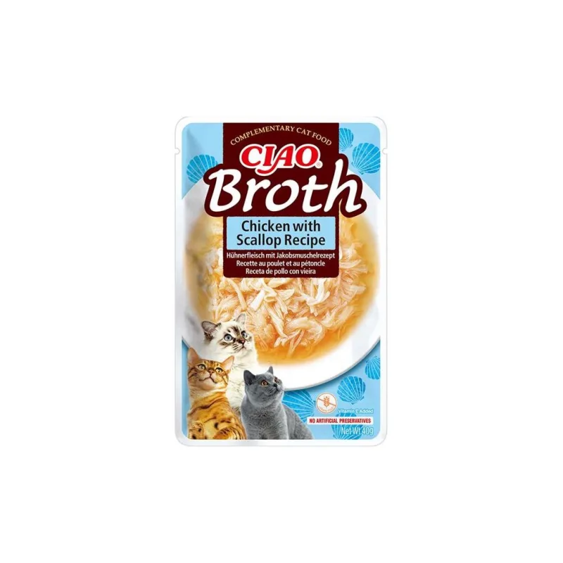 Inaba Ciao kuřecí a hřebenatkový vývar 40 g