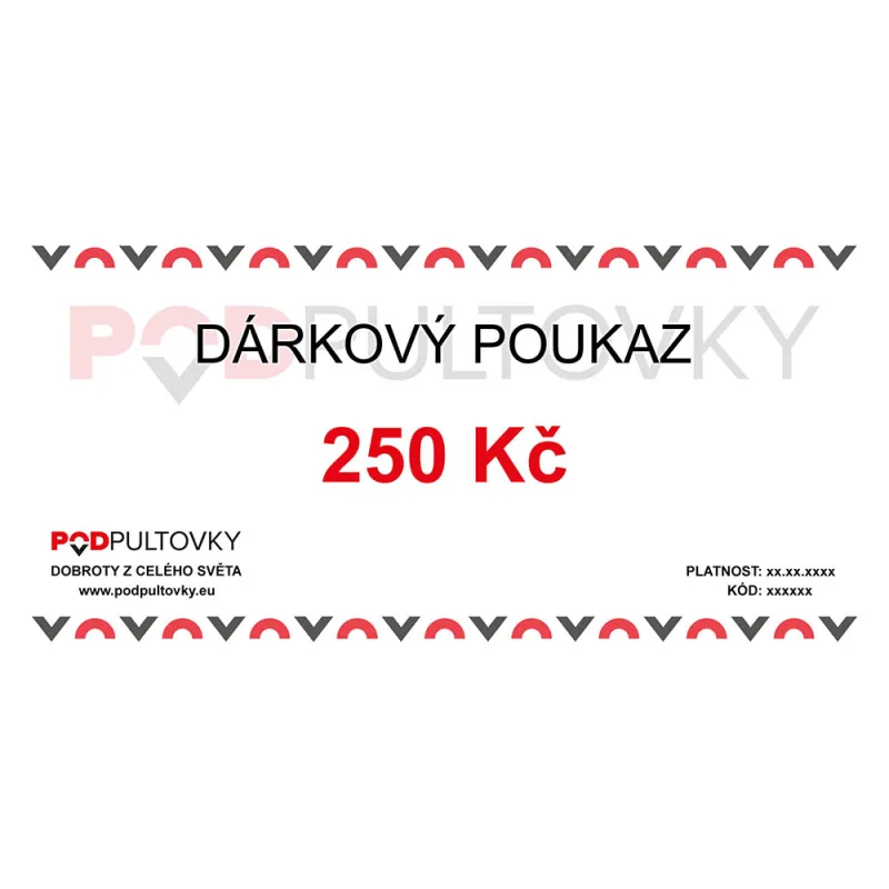 Elektronický dárkový poukaz - 250 Kč