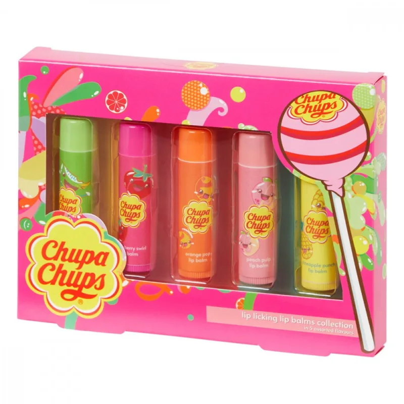 Chupa Chups Lip Balm Watermelon Mix balzám na rty s melounovou příchutí 4 g