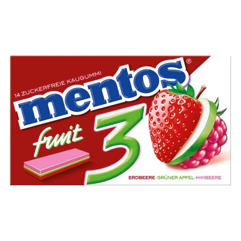 Mentos 3 Fruit Gum 33 g