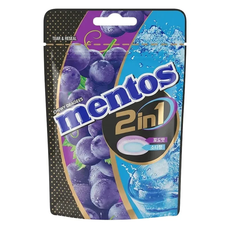 Mentos 2in1 Grape & Soda 45g