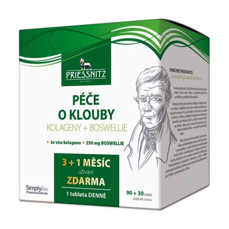 Priessnitz Kolag a Boswellie – starostlivosť o kĺby 90 + 30 tabliet