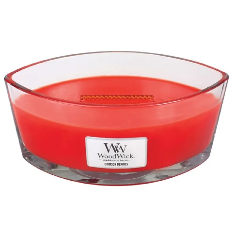 WoodWick Crimson Berries vonná sviečka s dreveným knôtom 453,6 g