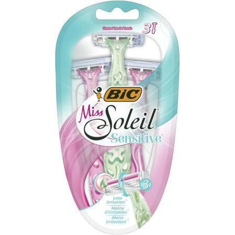 Dámský jednorázový holicí strojek "MISS SOLEIL SENSITIVE", 3 ks, BIC 957599