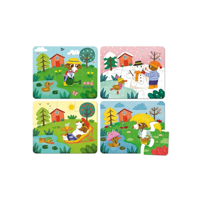 Vilac Dřevěné puzzle 4 období