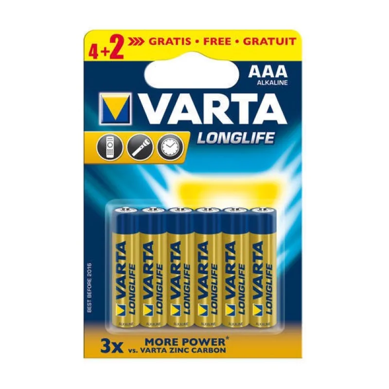Baterie VARTA LONGLIFE AAA 6ks