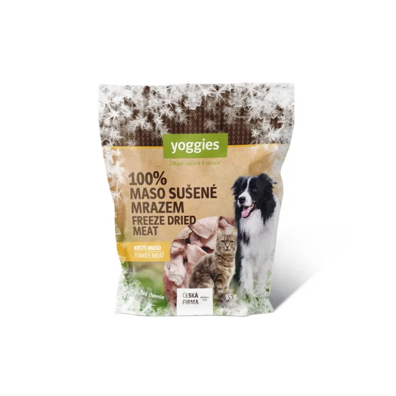 Yoggies Mrazem sušené (lyofilizované) krůtí maso 85g