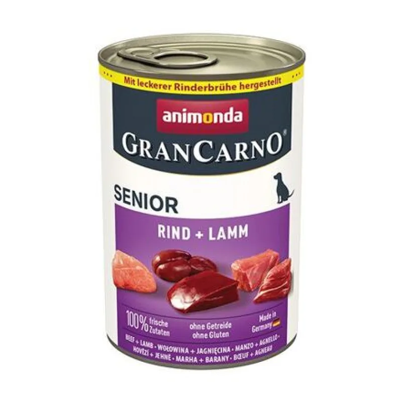 Animonda pes GRANCARNO konz. Senior hovädzie/jahňacie400g
