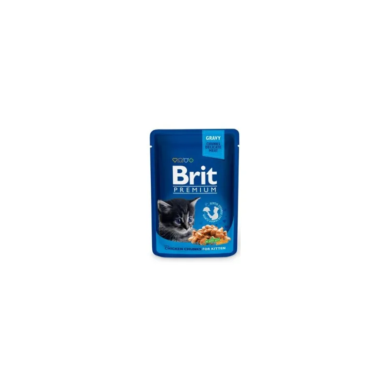 Brit Premium Cat kapsa Chicken Chunks for Kitten 100g