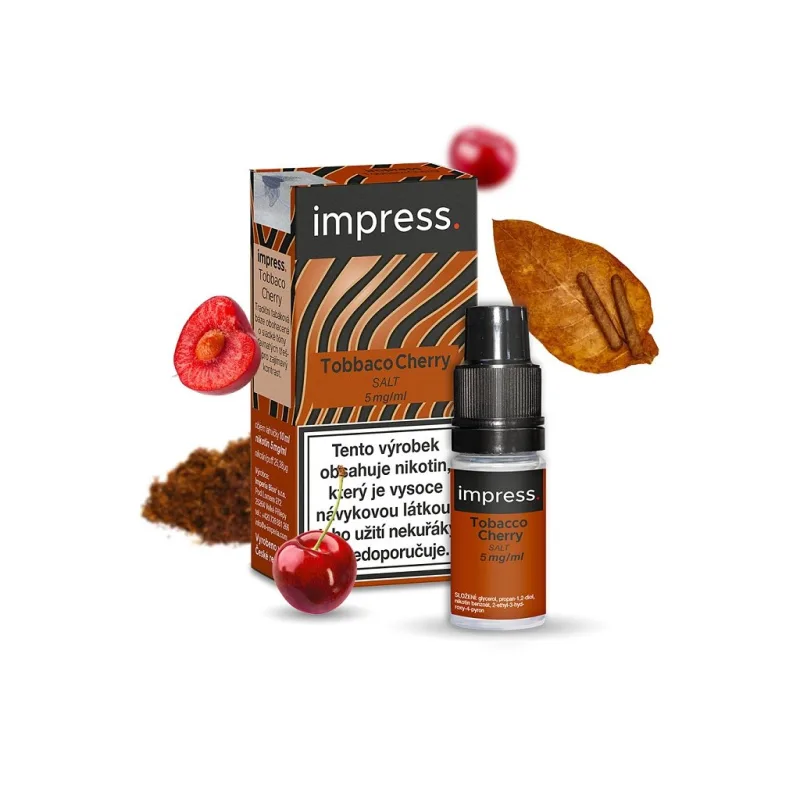 Impress Salt Tobacco Cherry 10ml 5mg  Tabák s třešní