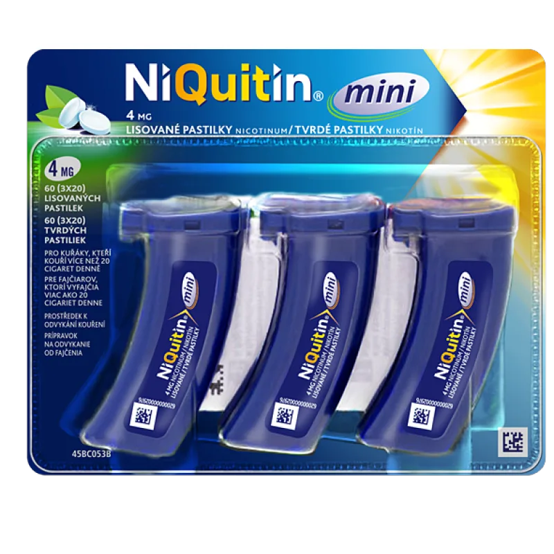 NiQuitin Mini 4 mg 60 tvrdých pastiliek
