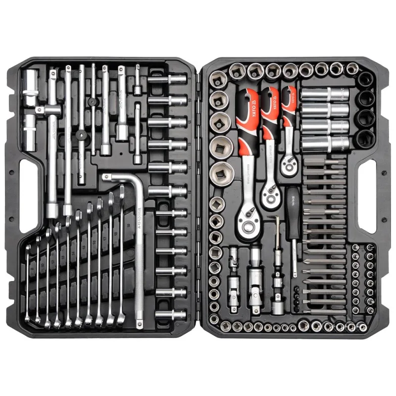 Gola sada 1/2", 3/8", 1/4" + příslušenství 128 ks