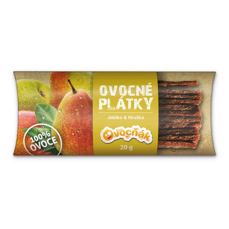 Ovocné plátky jablko a hruška 20g