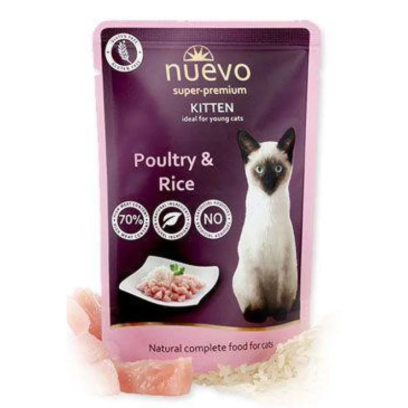 Nuevo mačiatko kapsička hydinové s ryžou 85g