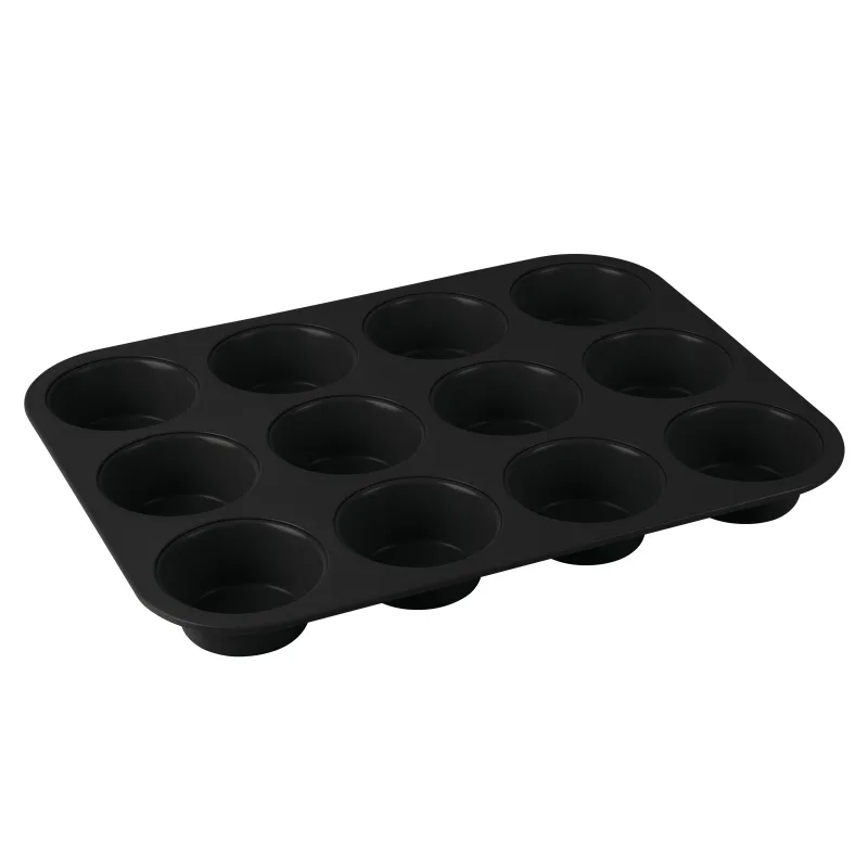 BERLINGERHAUS Forma na muffiny 12 ks Matte Black Collection