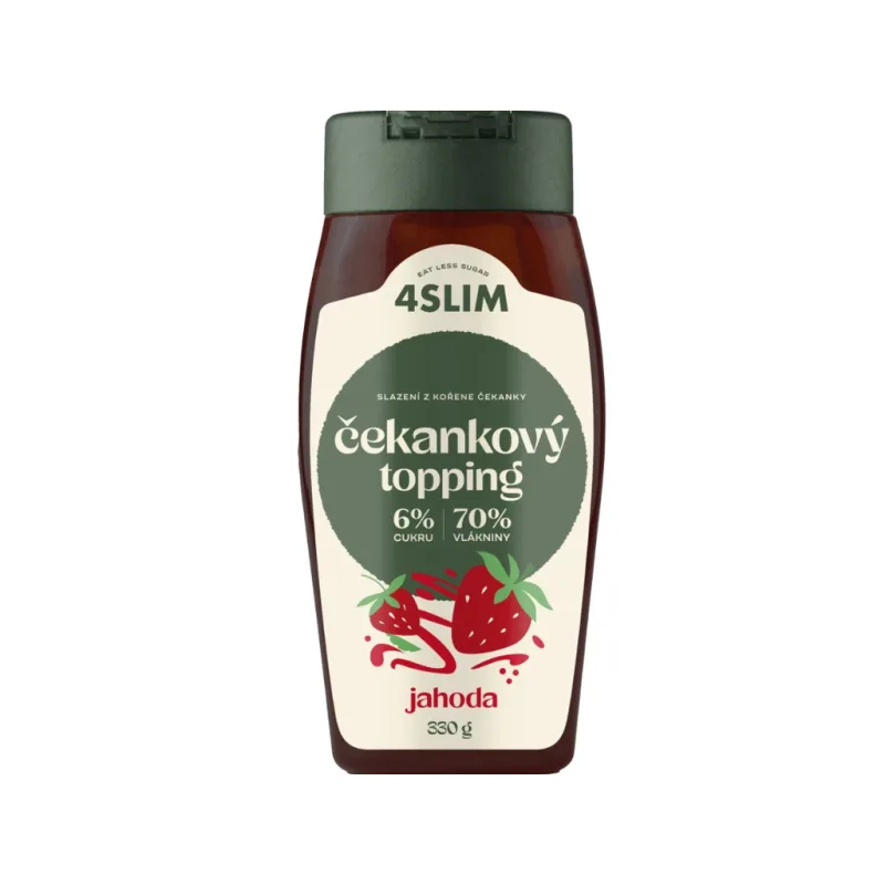 4Slim Čekankový topping jahoda 330 g