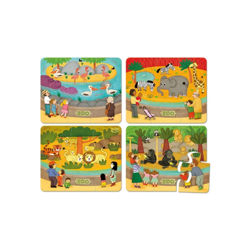 Vilac Dřevěné puzzle Zoo