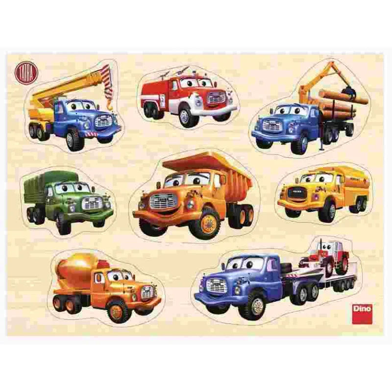 Puzzle Drevená vkládačka Tatra 8 dielikov