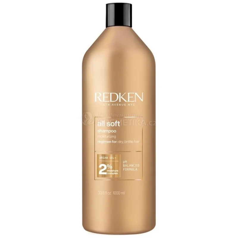 Redken All Soft Shampoo - Šampon pro suché a křehké vlasy 1000 ml