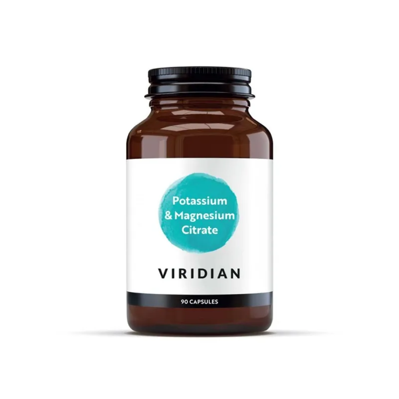 Potassium Magnesium Citrate 90 kapslí (Draslík a hořčík) VIRIDIAN