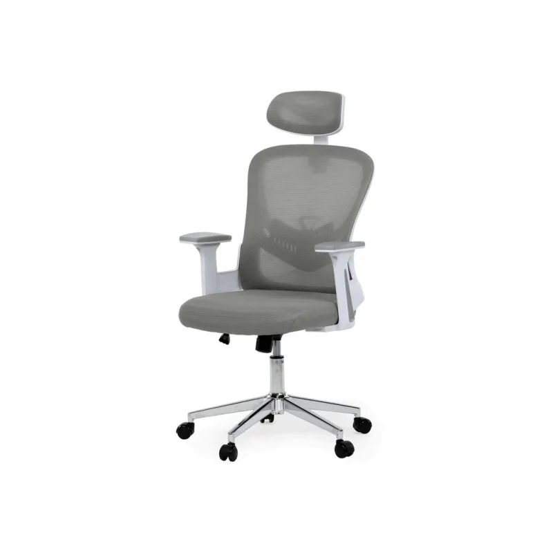 Ergonomická kancelářská židle EMILIE - šedá síťovina