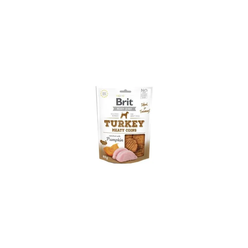 Brit Jerky Turkey Meaty Coins 80g