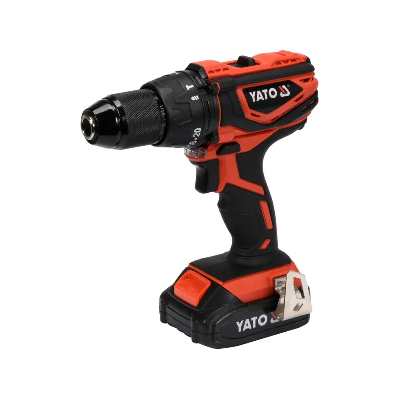 Vrtačka s příklepem AKU MABUCHI 18V LI-ION, 440-1650 ot/min, kufr