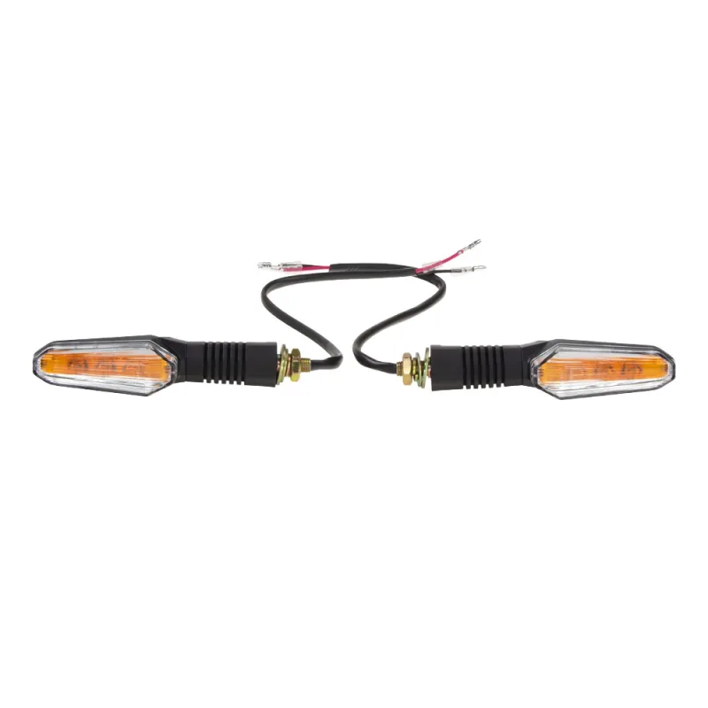 LED smerovky na motocykel – homologizácia ECE R50, IP66, 12 V, závit M10, 1 pár