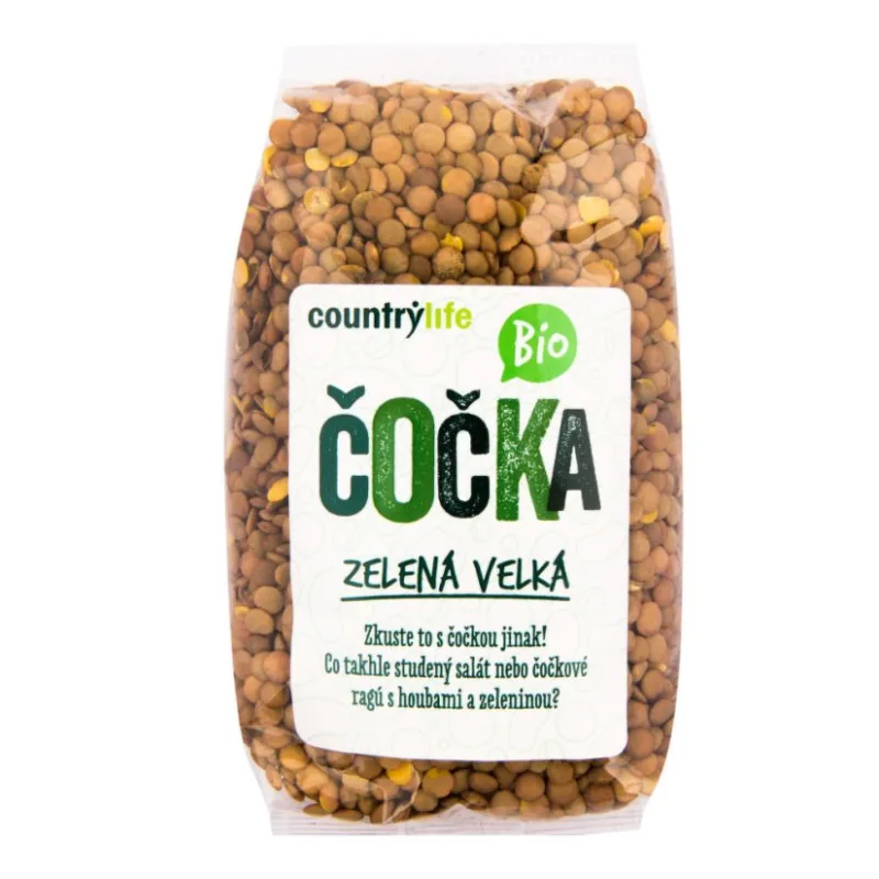 Šošovica zelená veľká Bio 500g Country life