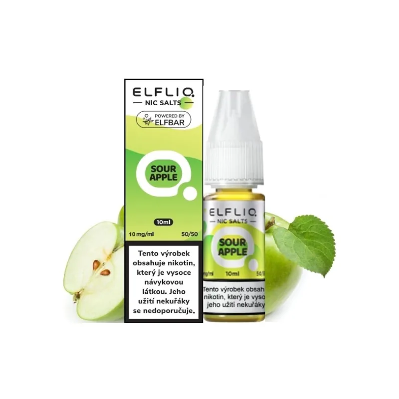 Elf Bar Elfliq - Salt e-liquid - Sour Apple - 10ml - 10mg