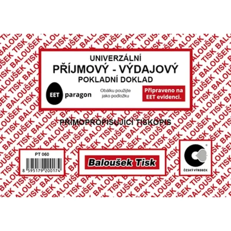 BALOUŠEK PT060 Univerzální příjmový-výdajový pokladní doklad