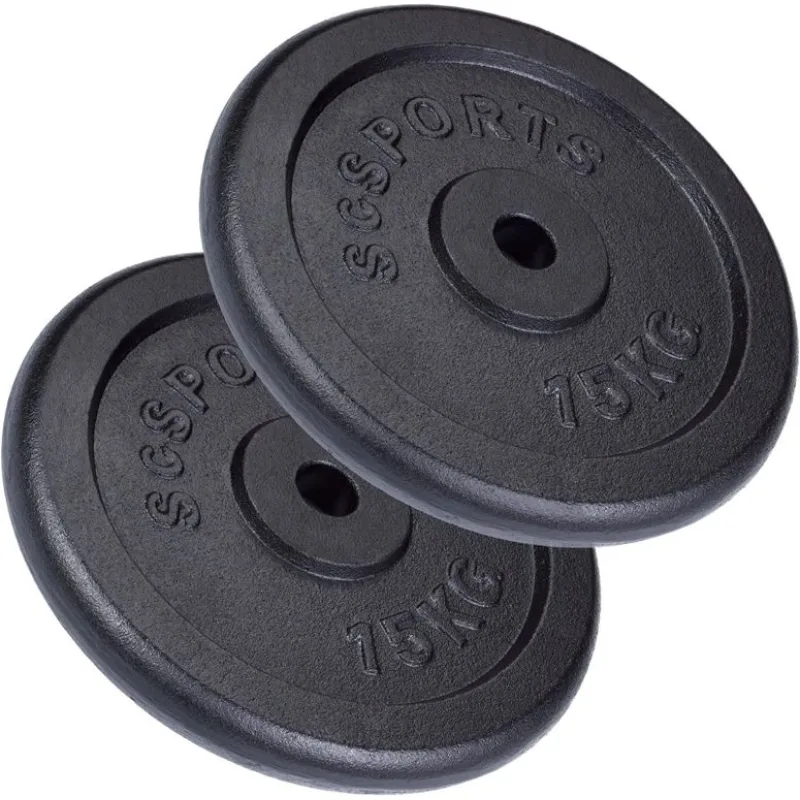 ScSPORTS Sada litinových kotoučů 30 kg, 2x15 kg