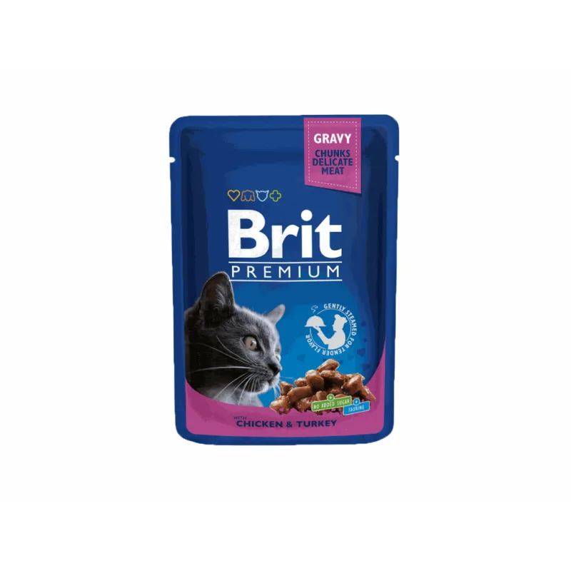 Brit Cat Kapsička Premium by Nature Kura a morka 100g