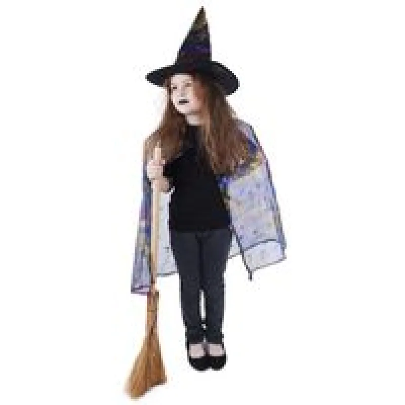 Kostým čaroděj/čarodějnice Halloween plášť+klobúk