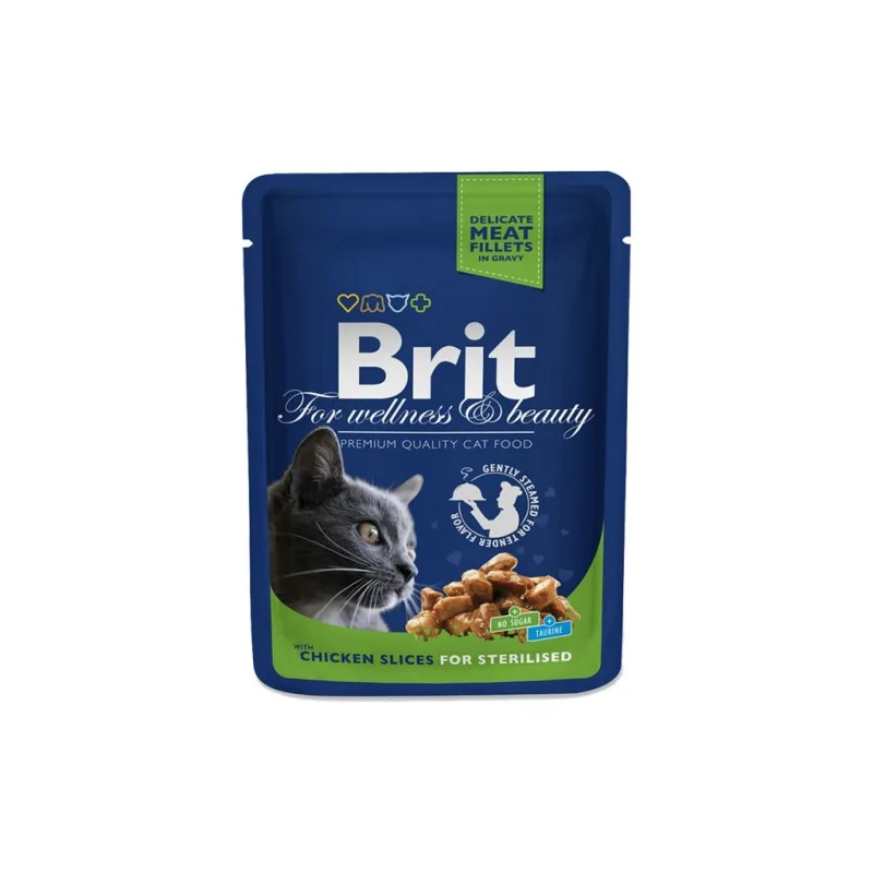 Brit cat kapsička  Sterilised kura 100g