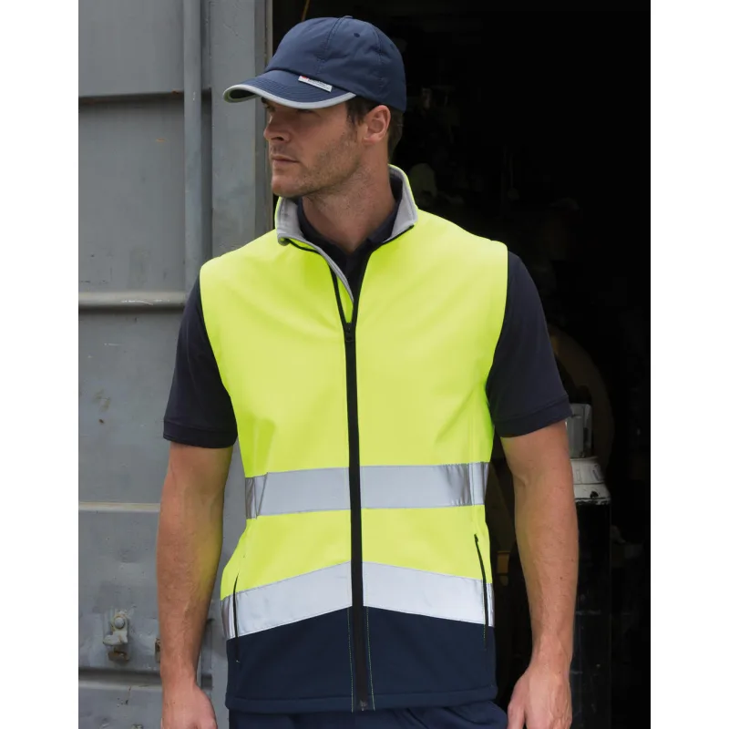 Result Safe-Guard Potisknutelná reflexní Safety Softshell vesta