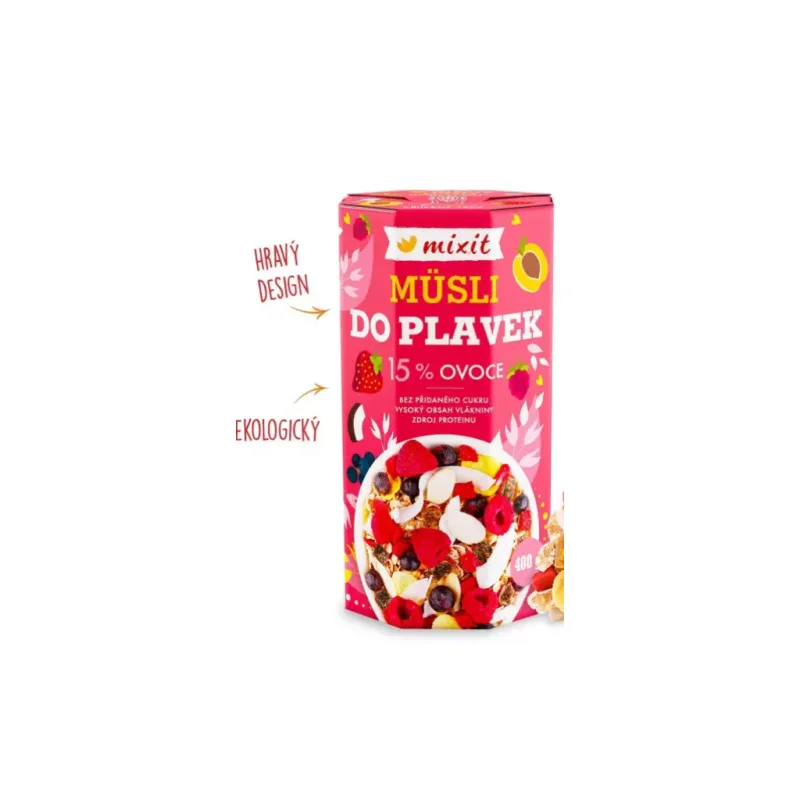 Müsli se sušeným ovocem a ořechy - DO PLAVEK! 400 g MIXIT