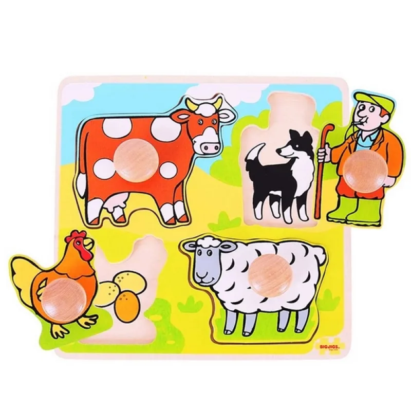 Bigjigs Toys Vložená farma na úpravu puzzle