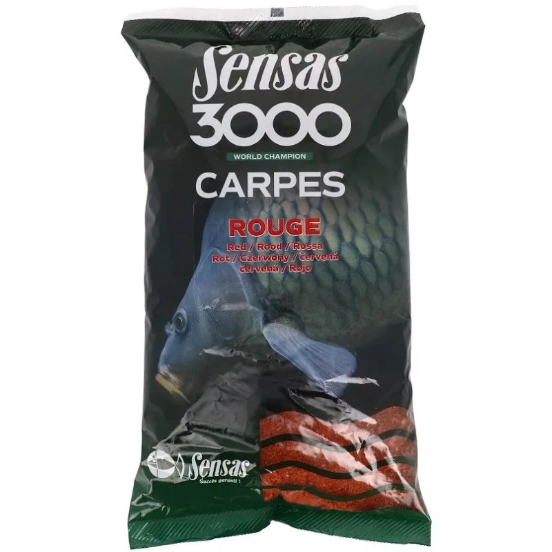 SENSAS Krmivo 3000 Carpes Rouge, kapor červený (1kg)