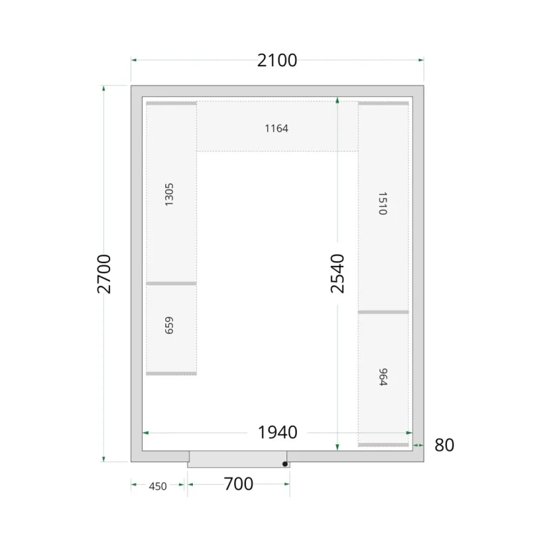 CR 210x270x220 panely ke stavebnicovým boxům 80 mm