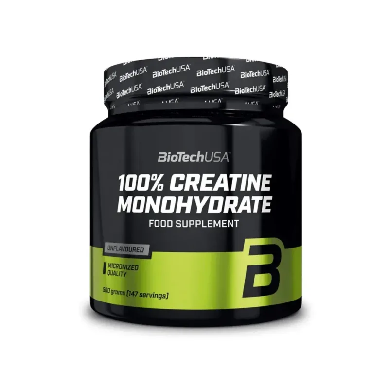 Biotech 100% mikronizovaný kreatín monohydrát (kreatín monohydrát) - 500 g