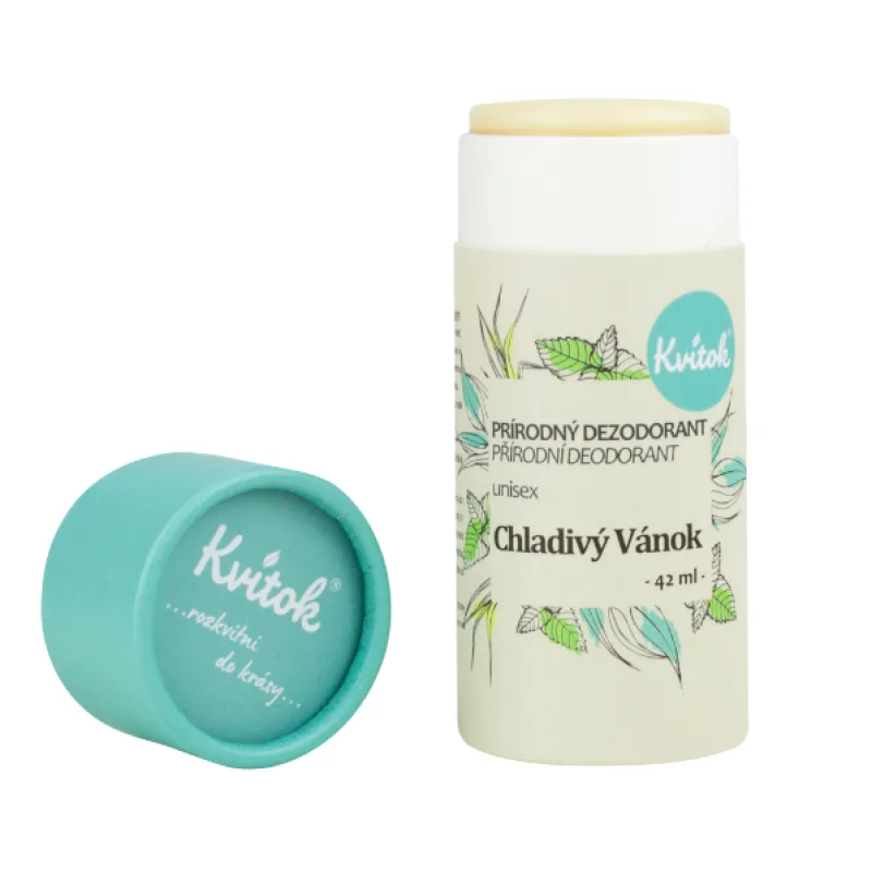 Kvitok Tuhý dezodorant - Chladivý vánok - Unisex 45 ml