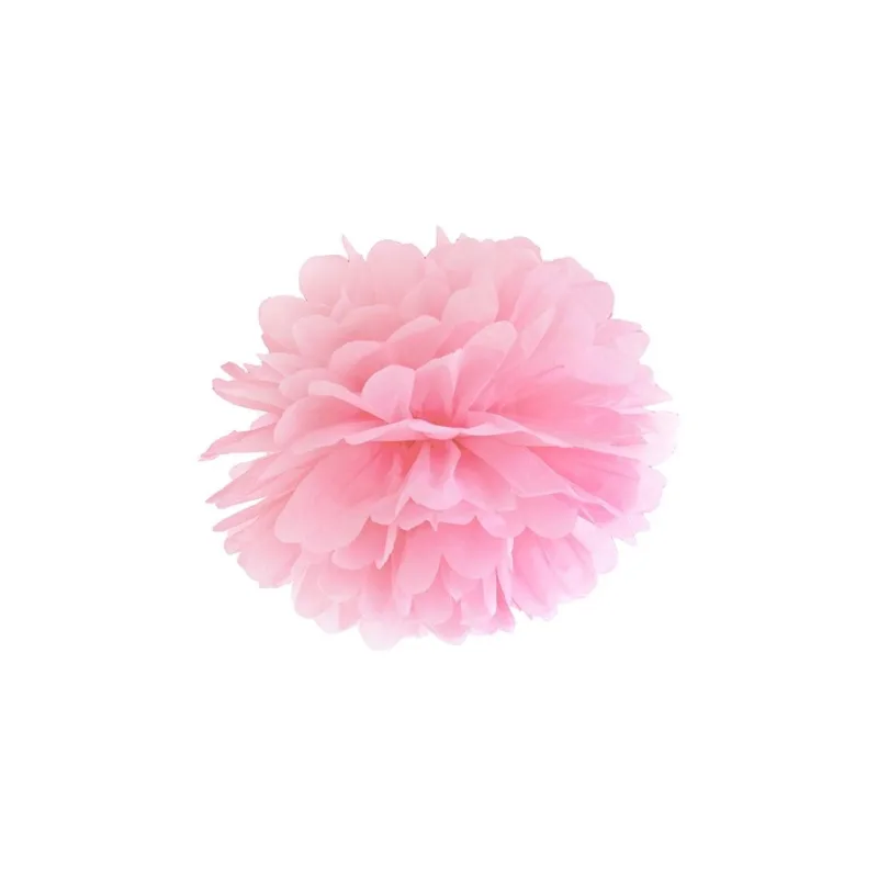 Papierový pompón bledoružový 35cm – náhled 1