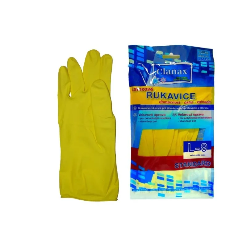 Rukavice Clanax latexové Standard L-9