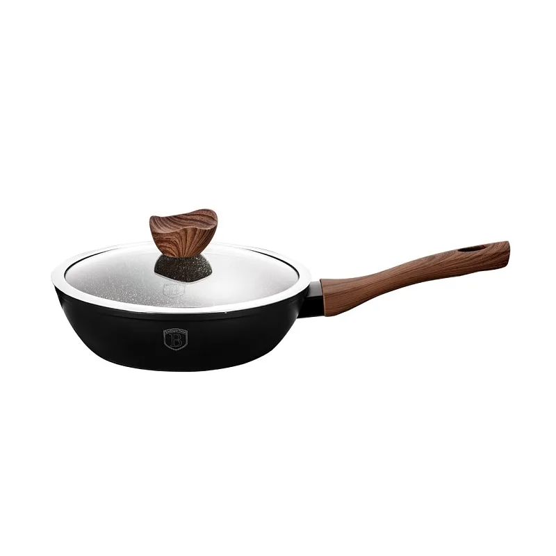 BERLINGERHAUS 24 cm deep frying pan with lid, EBONY Line Rosewood