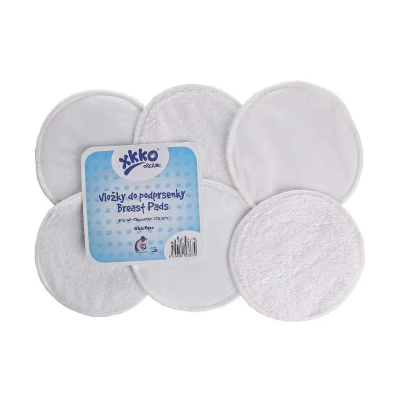 KIKKO Vložky do podprsenky froté Organic (6ks)