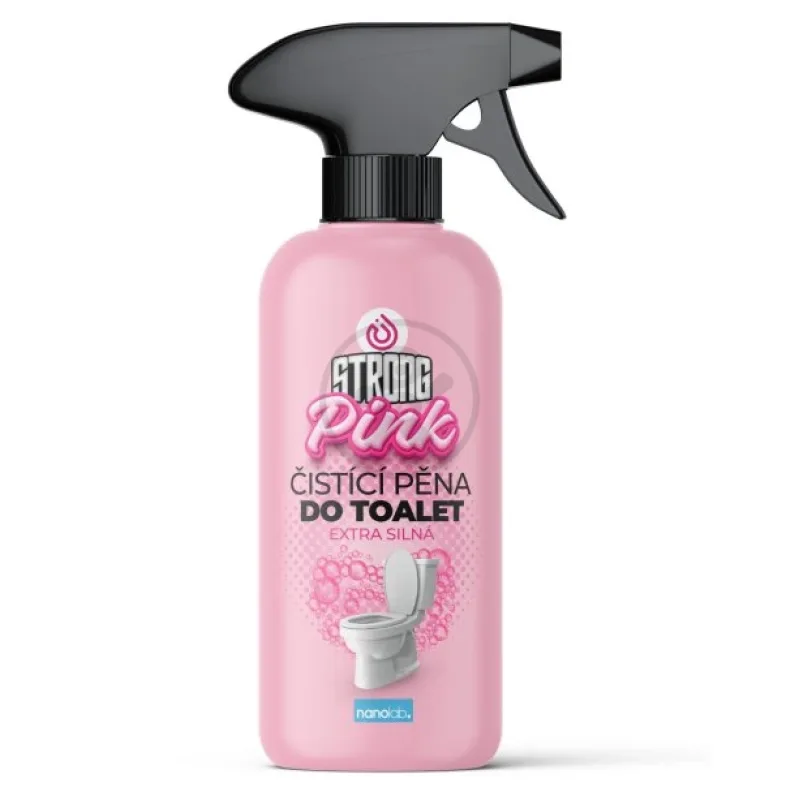 STRONG PINK Extra účinná čistící pěna toalet 500ml nanolab