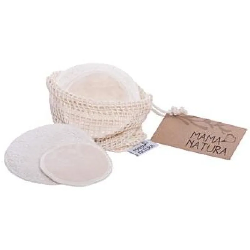 Tierra Verde, Sada kozmetických tampónov prateľných z biobavlneného zamatu 2 x Veľký (9 Cm) + 4 x Malý (7cm) - Dopredaj