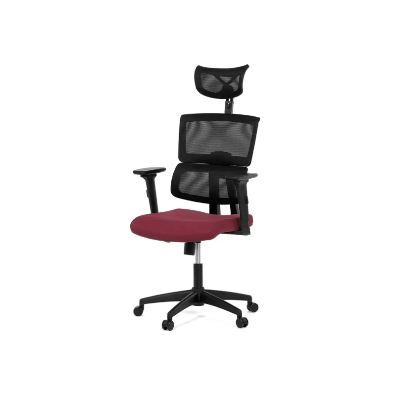Ergonomická kancelářská židle MERANO - červená síťovina